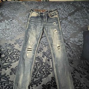 Rock revival vitual pink mid-rise straight size 30